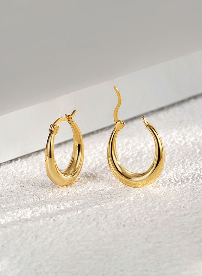Women's Hoop Earrings, Lightweight Drop Hollow Hoop Earrings, Hypoallergenic Women's Earrings, Girls Fashion Jewellery  - Image 2