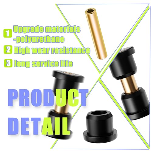 Panglong Club Car DS Bushing Kit, DS Rear Leaf Spring Polyurethane Bushing Kit for 2 Sets of DS Rear Spring, Suitable for 1992-Up Club Car DS Golf Cart, OEM# 1015583, 1012303 - Image 4
