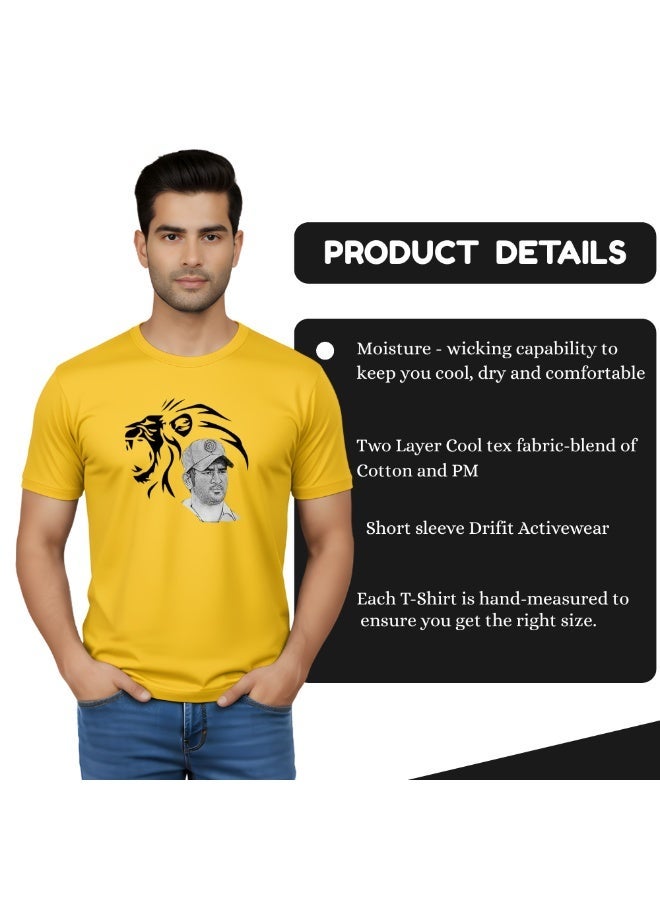 Chennai Cricket Fans Adult Round Neck Tshirt For Men - Image 5
