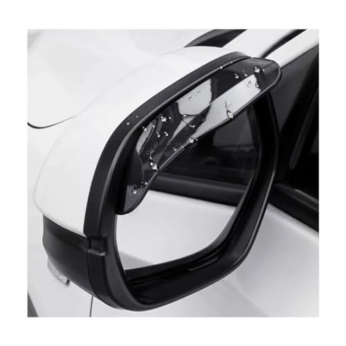 Dickno 2 PCS Car Mirror Rain Visor Guard Carbon Fiber Side Mirror Rain Visor Eyebrow Waterproof Side Rear View Mirror Protecter Universal Exterior Accessories Fits Most Vehicles Black - Image 1