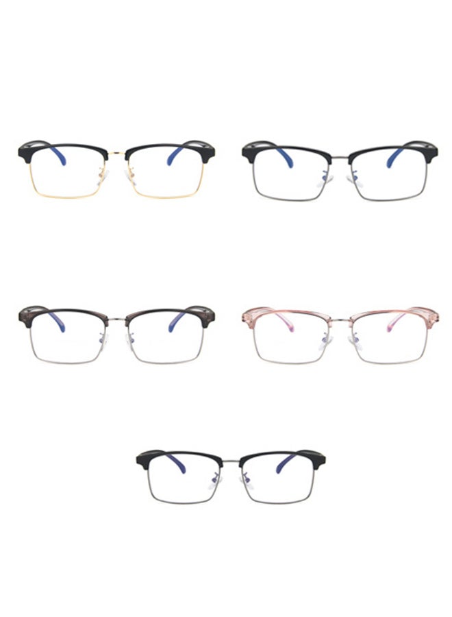 unisex 5-Pair Half-Eye Eyeglasses Frames