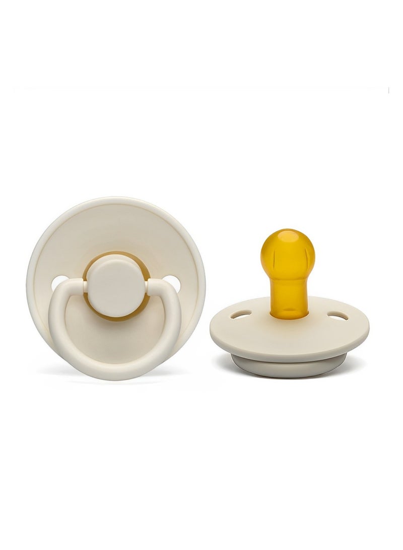 Concretization 1 Piece Latex Pacifier for Baby 3-6 Months Beige - Image 1