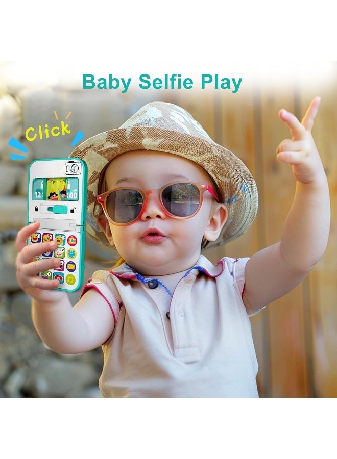 Hola Foldable & Slide Baby Phone - Interactive Smartphone Toy with 40+ Songs, Sounds, and Activities, Pretend Play, Educational Features, Safe Mirror, and Durable Design for Toddlers 6M+ - Image 2