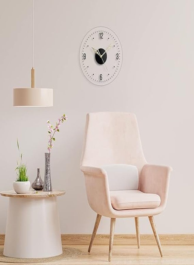 9br Acrylic Wall Clock || Silent Movement Wall Clock || Acrylic Wall Clock for Home Stylish Latest 3D Big || Designer Wall Clock for Home Decor || (Transparent, 12 Inch) (Antique) - Image 4