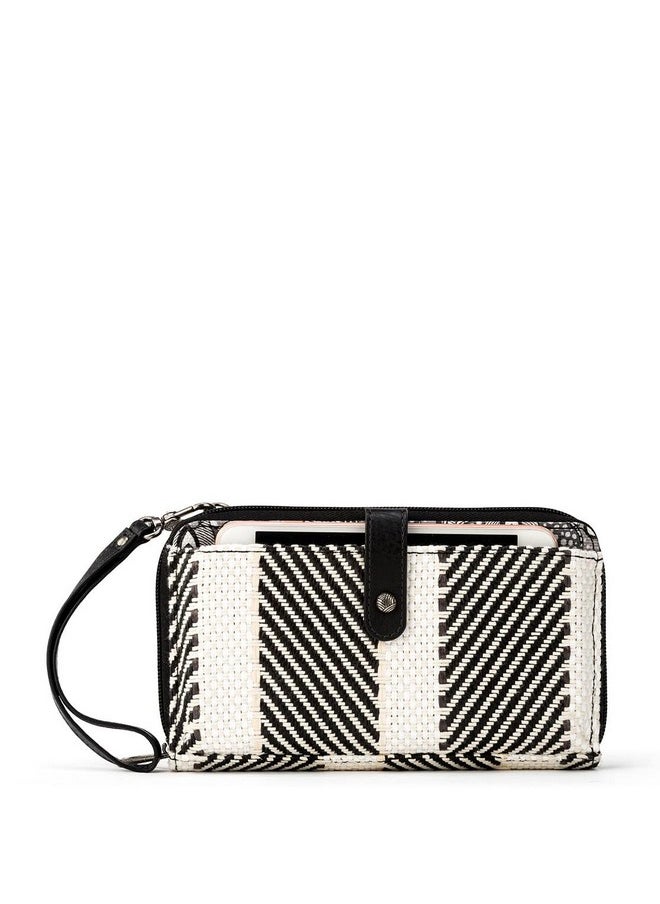 Sakroots Large Smartphone Crossbody Bag In Woven Fabric From Recycled Materials Convertible Purse With Detachable Wristlet Strap B&W Soulful Desert  - Image 1