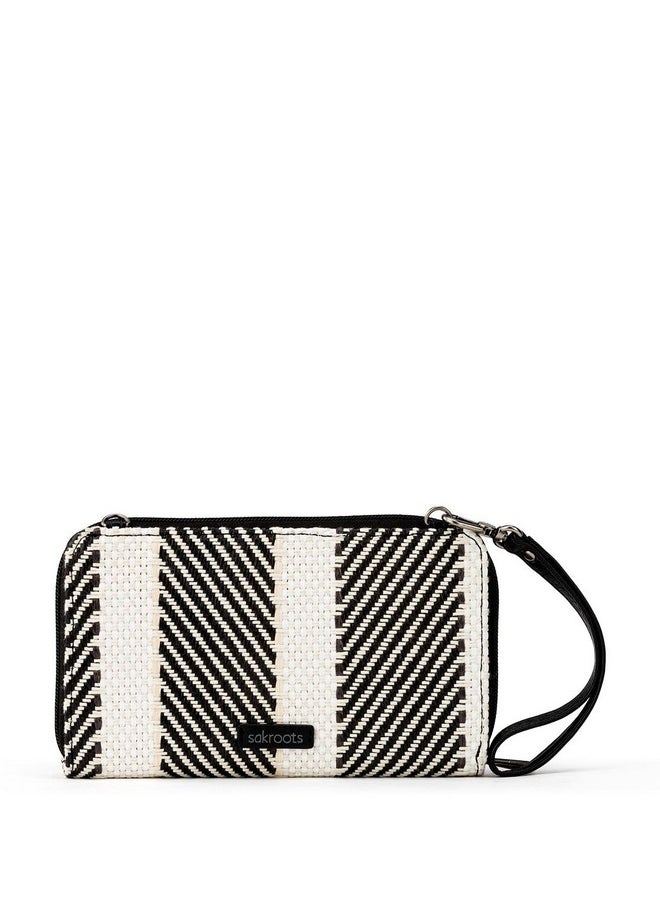 Sakroots Large Smartphone Crossbody Bag In Woven Fabric From Recycled Materials Convertible Purse With Detachable Wristlet Strap B&W Soulful Desert  - Image 4