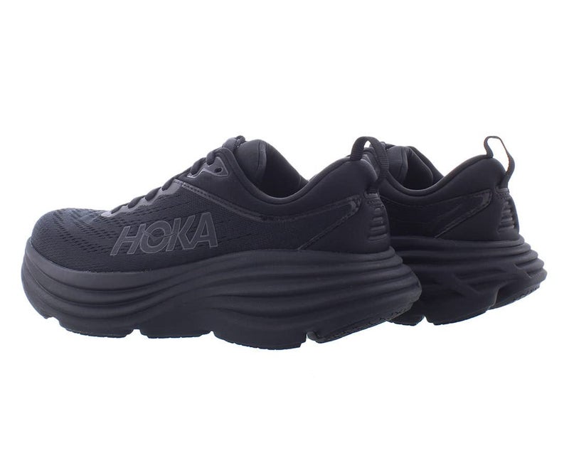 HOKA ONE ONE Bondi 8 Womens Shoes Size 9, Color: Black/Black - Image 3