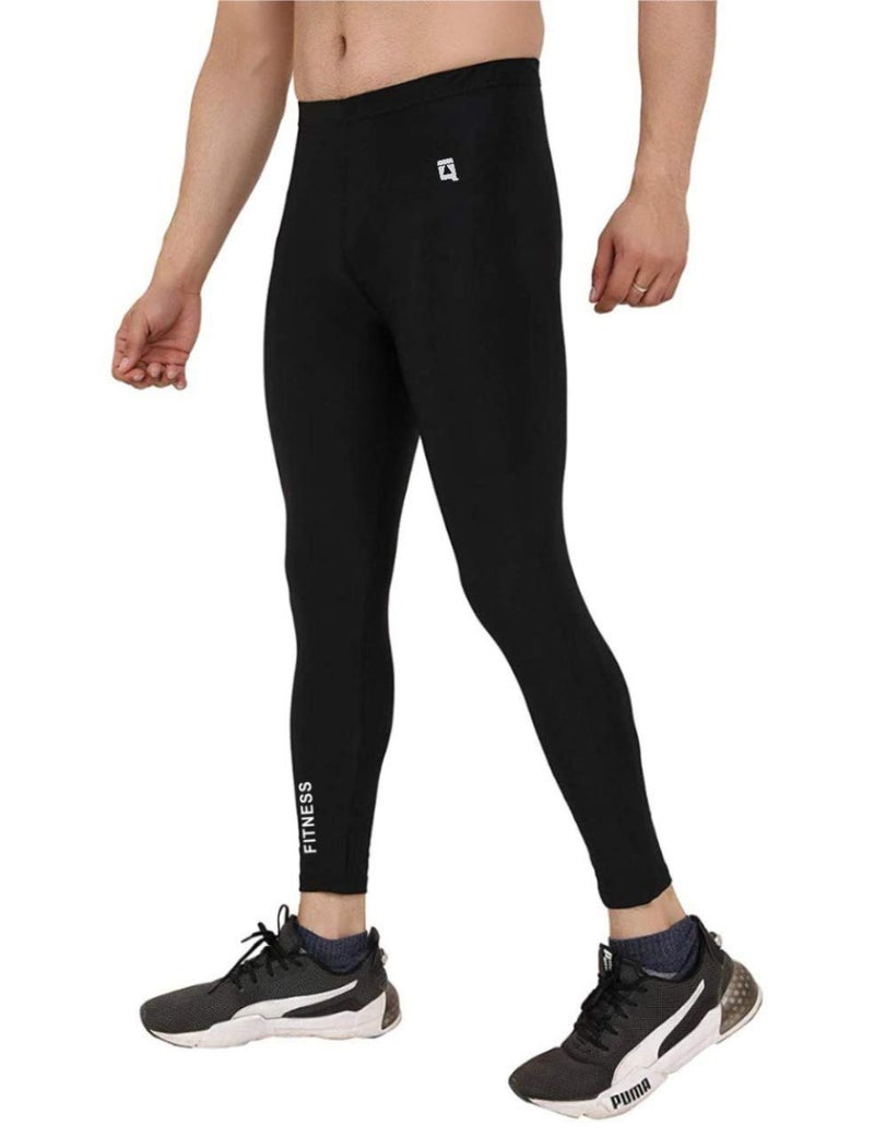 Quada Compression Lower Full Tight Plain Athletic Fit Multi Sports Cycling, Cricket, Football, Badminton, Gym, Fitness & Other Outdoor Inner Wear (XX-Large) - Image 1