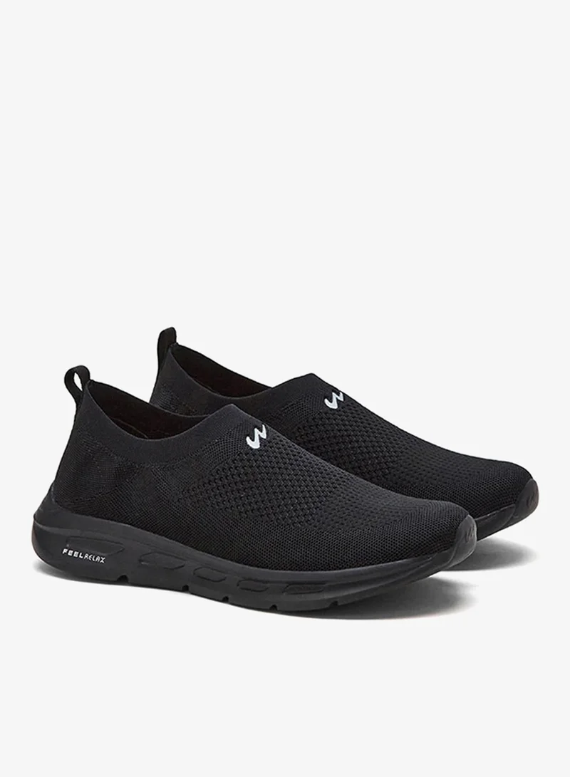 Campus  Men King Pro Memory Foam Slip-On Walking Shoes-Full Blk for Men | Best Price UAE