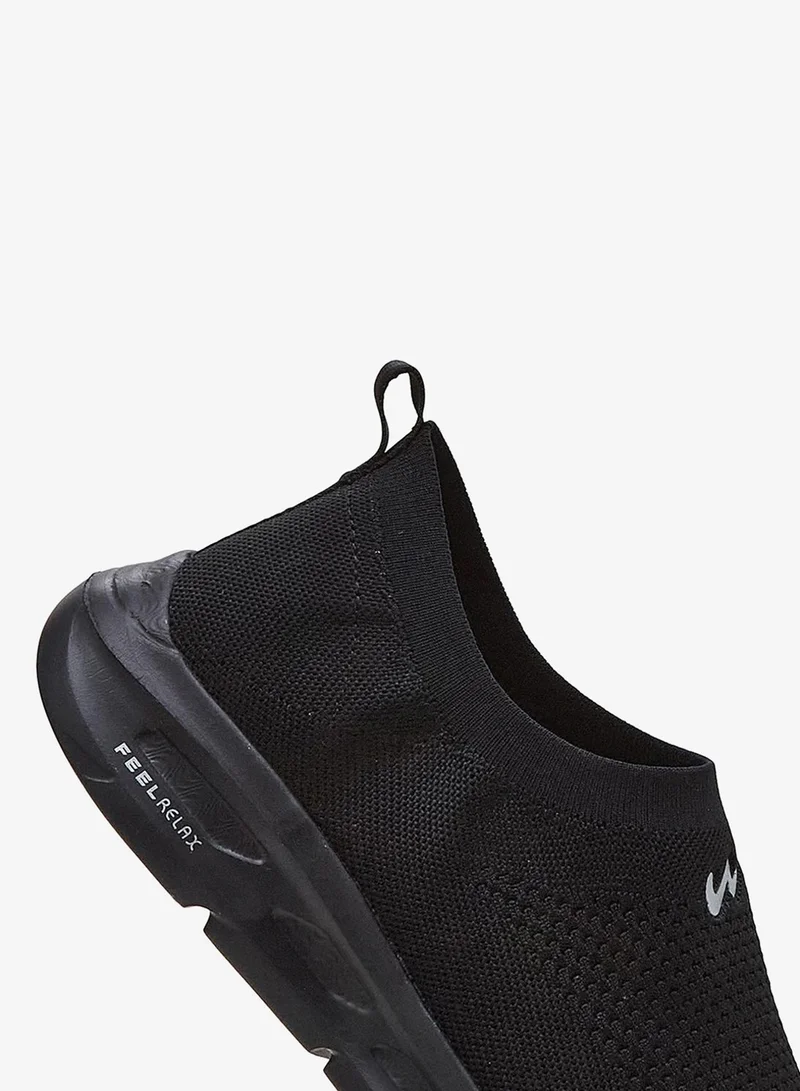 Campus  Men King Pro Memory Foam Slip-On Walking Shoes-Full Blk for Men | Best Price UAE