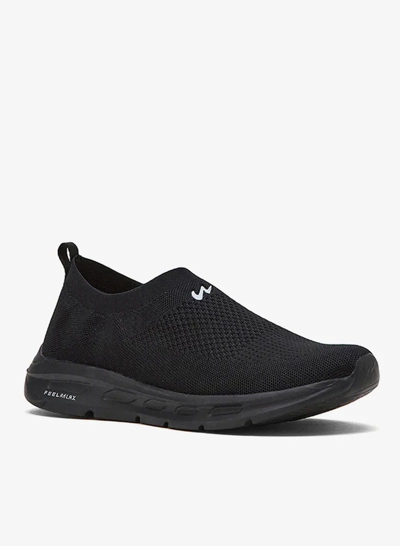 كامبس Men King Pro Memory Foam Slip-On Walking Shoes-Full Blk