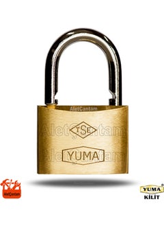 Yuma Brass Yellow Padlock Master System 40MM with Common Key  - Image 1