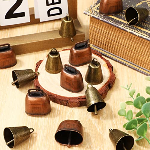 Geosar 40 Pcs Small Brass Bells for cow Horse Sheep, 2 Colors (Copper & Bronze) - Cattle Goat Farm Animal Bells for Dogs Collar, Long Distance(Novel Style) - Image 5