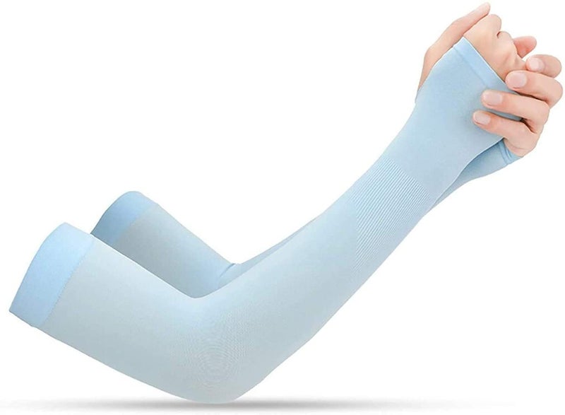 NESVIB 3 Pairs Biker/Sports Full Arm Fingerless Sleeves Gloves for UV, Dust, Summer, Sun Protection for men and Women - Image 3