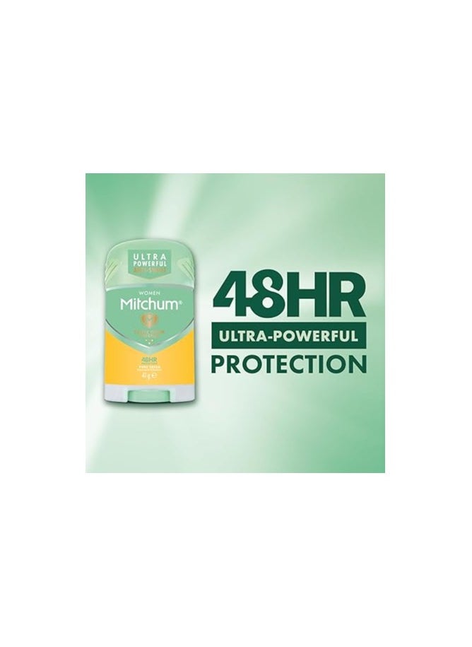 Mitchum - Mitchum Women Triple Odor Defense 48HR Protection Deodorant Stick and Antiperspirant Pure Fresh, Dermatologist Tested, 41 g - Image 1