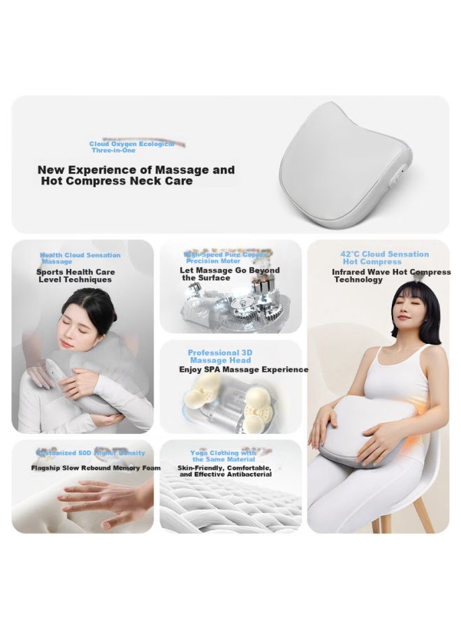 Wolonow Xiaomi Youpin Cervical Massager Waist Massager With Heat Headrest Kneading Full Body Therapy Shoulder Leg Back Head Gift For Elderly Parents Boyfriend Girlfriend Birthday - Image 1