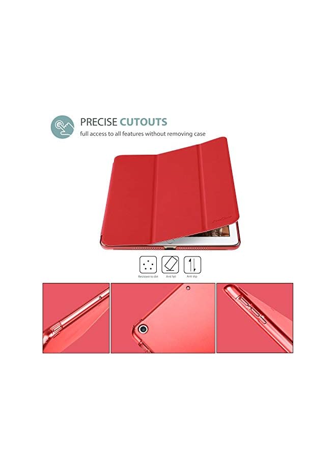 Procases Ipad 9.7 Case 2018 Ipad 6Th Generation Case/ 2017 Ipad 5Th Generation Case - Ultra Slim Lightweight Stand Case With Translucent Frosted Back Smart Cover For Apple Ipad 9.7 Inch –Red - Image 2