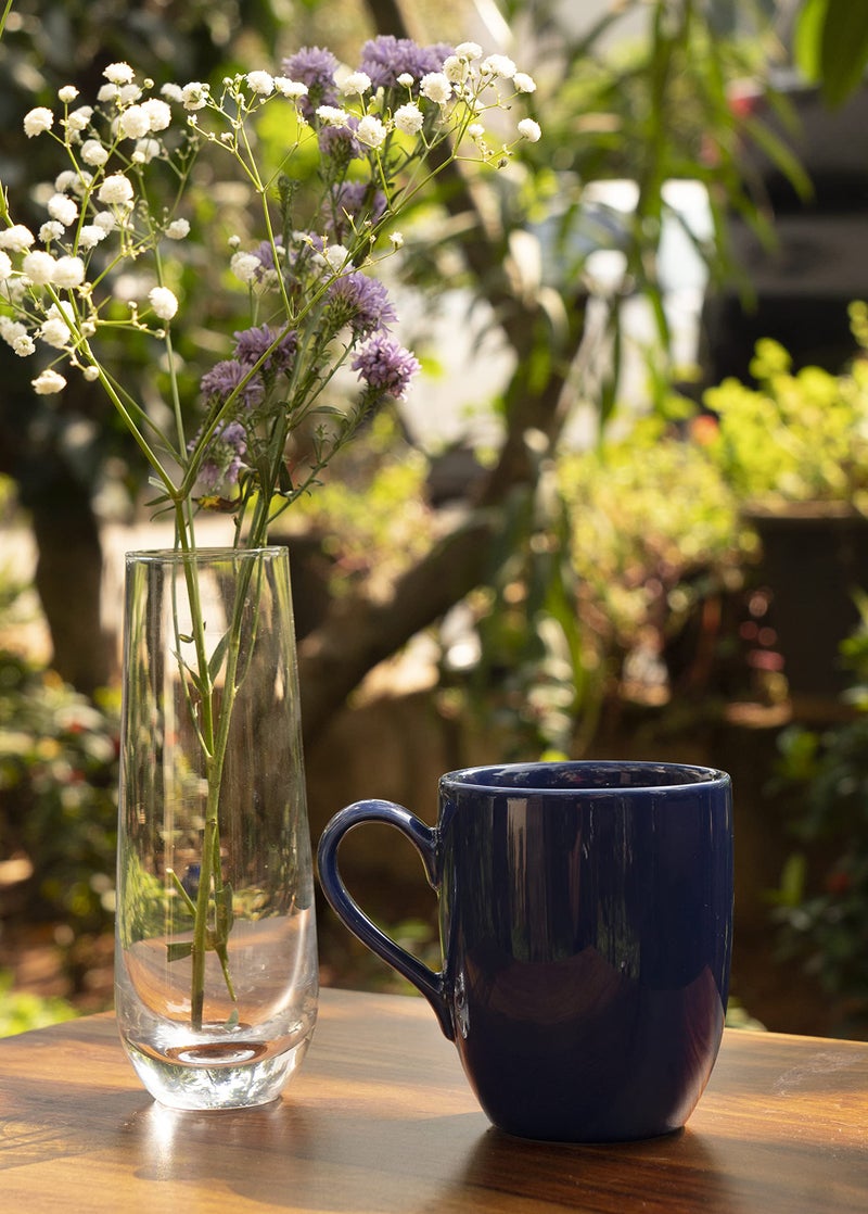 DANKOTUWA, world-class tableware Dankotuwa Fine Porcelain Glazed Tea Coffee Mugs Set of 2 | Scratch Resistant | Hard Chip Resistant | Dishwasher and Microwave Safe (350 ml) Blue - Image 5