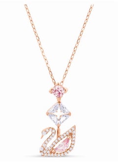 Generic Dazzling Swan Design Stone Studded Pendant Necklace  - Image 1