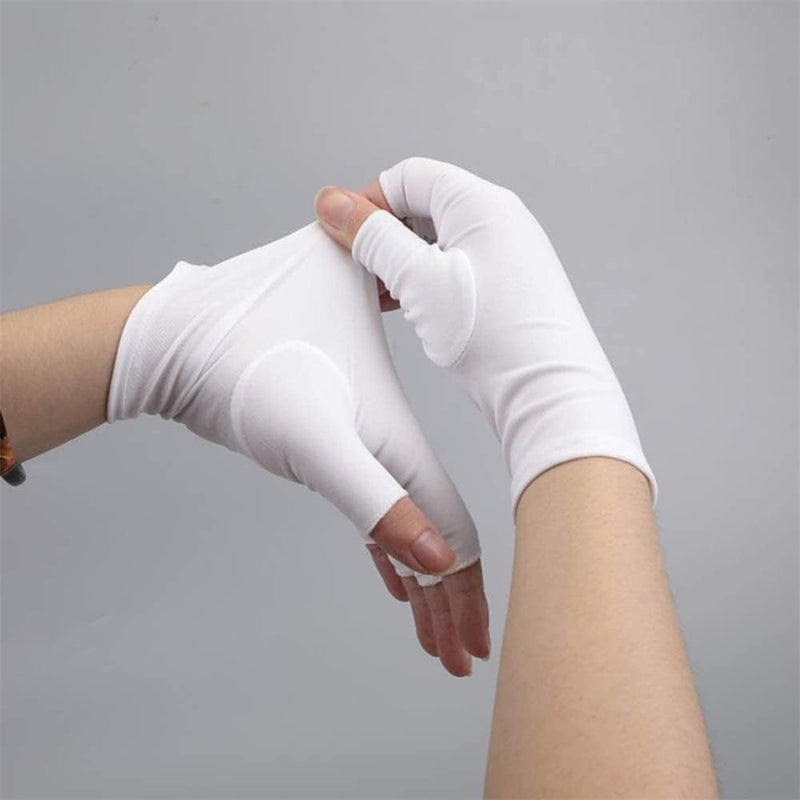 Luckam UV Protection Gel Nail Gloves - 1 Pair Short Workout Gloves for Summer Outdoor Activities, Anti-Sunblock Shield for Hands - Image 4