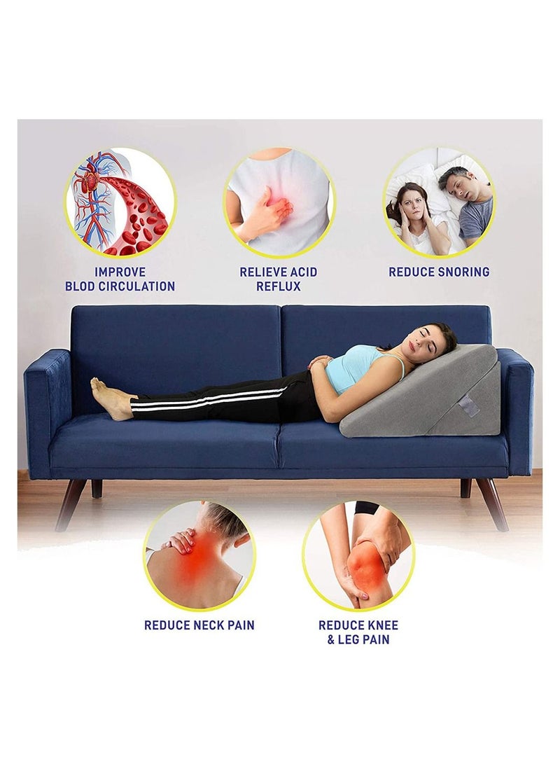 Cool Baby COOLBABY Bed Wedge Pillow Memory Foam Top Adjustable Folding Incline Cushion Maternity Cushion Memory Cotton Filling  - Image 3
