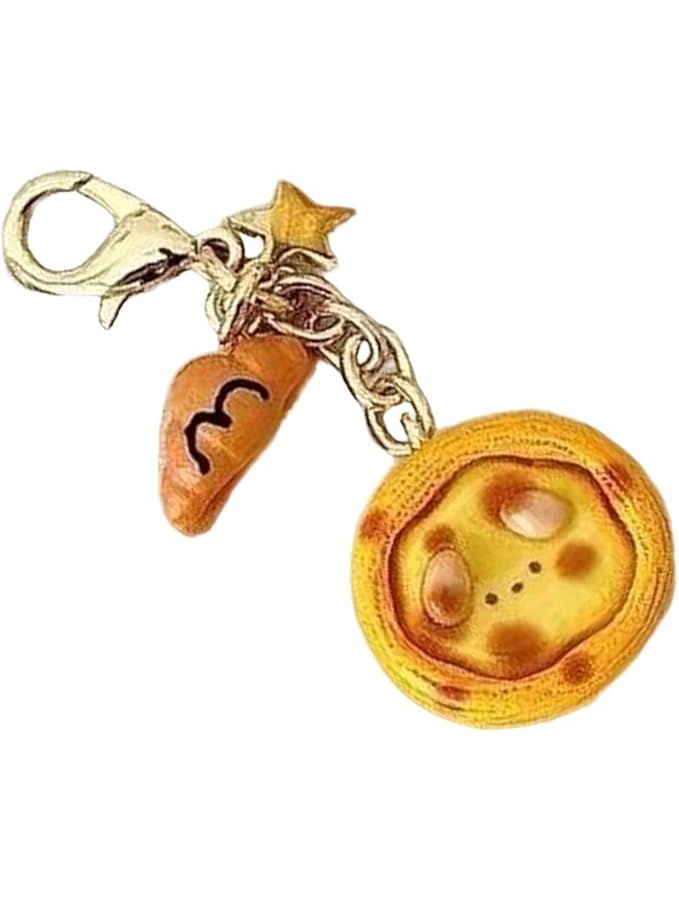 Creative Eggs Keychain Buckle 2 For Backpack Sturdy Alloy Resin Design - Image 1