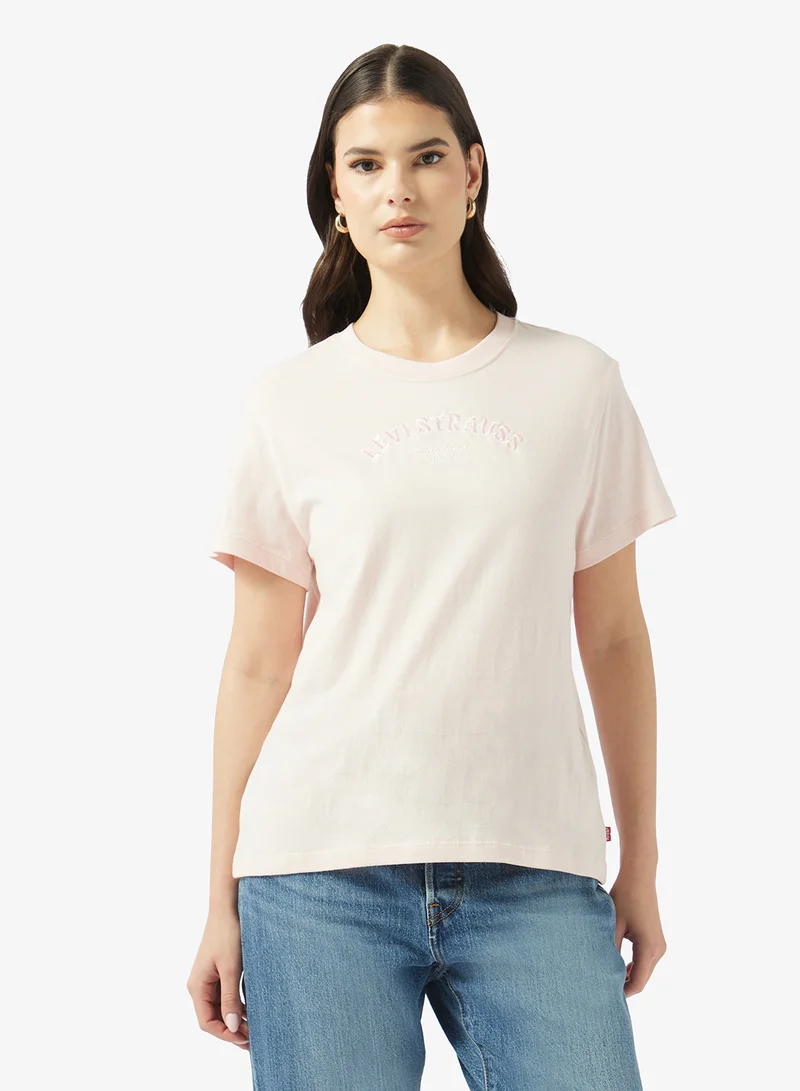 ليفايز تيشيرت بياقة دائرية برسومات