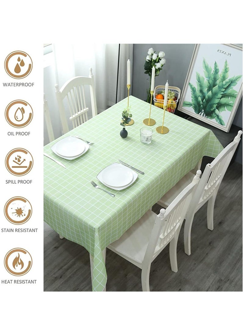 Green Waterproof Tarpaulin Tablecloth For Dining Table - Image 2