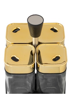 Dania Salt/Pepper Shaker Set of 4 Glass with Stainless Steel  - Image 3