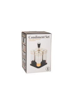 Dania Salt/Pepper Shaker Set of 4 Glass with Stainless Steel  - Image 4