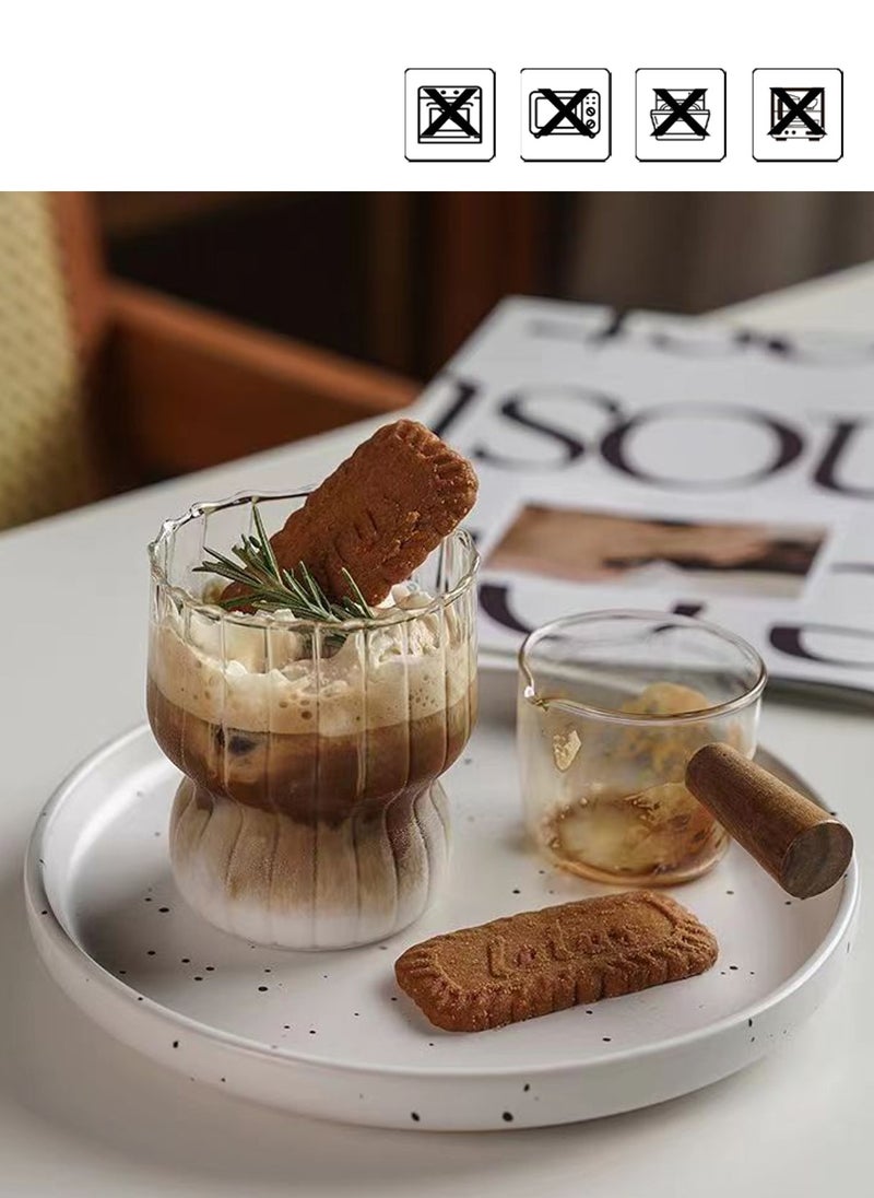 Glass Set, Set Of Six, Striped Transparent Pod Cup, Can Be Used For Drinking Water, Coffee, Tea, Juice, Milk, 260 Ml  - Image 3