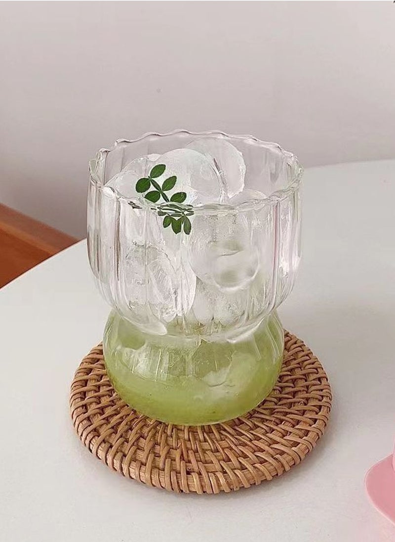 Glass Set, Set Of Six, Striped Transparent Pod Cup, Can Be Used For Drinking Water, Coffee, Tea, Juice, Milk, 260 Ml  - Image 4