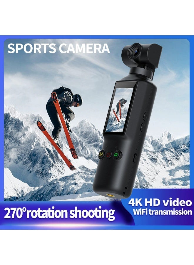 NexusTek 4K Action Camera | 270° Rotating Lens | WiFi Connectivity | HD Video Recording | Mini Portable Vlog Camera | Loop Recording | Outdoor Cycling Camera | Free 64GB Memory Card - Image 3