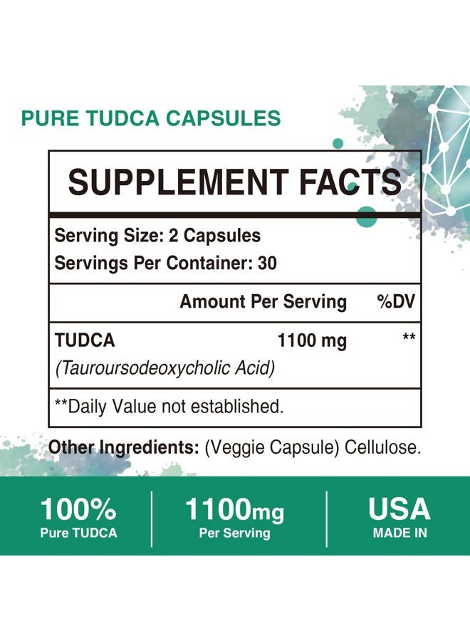 Sambugra TUDCA Liver Supplements 1100mg, Ultra Strength Bile Salt TUDCA Supplement, Liver Support for Liver Cleanse Detox and Repair, 60 Capsules - Image 2