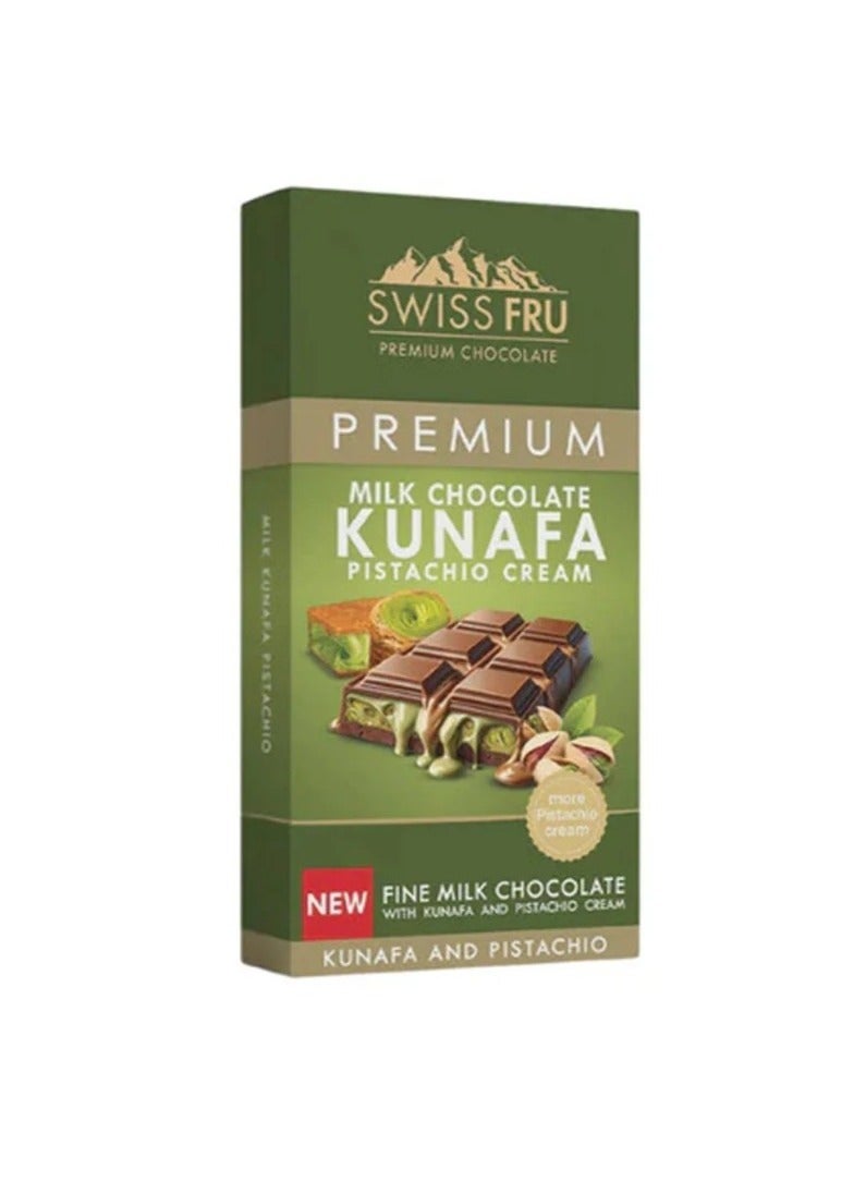 Swiss Fru Milk Chocolate Kunafa Pistachio Cream