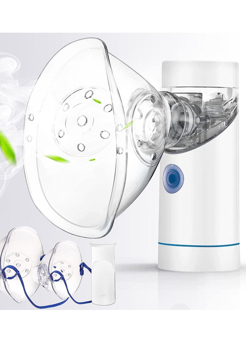 Generic - Silent Portable Inhaler Nebuliser with Mouthpiece and Mask, USB Rechargeable Inhaler for Children and Adults - Image 1