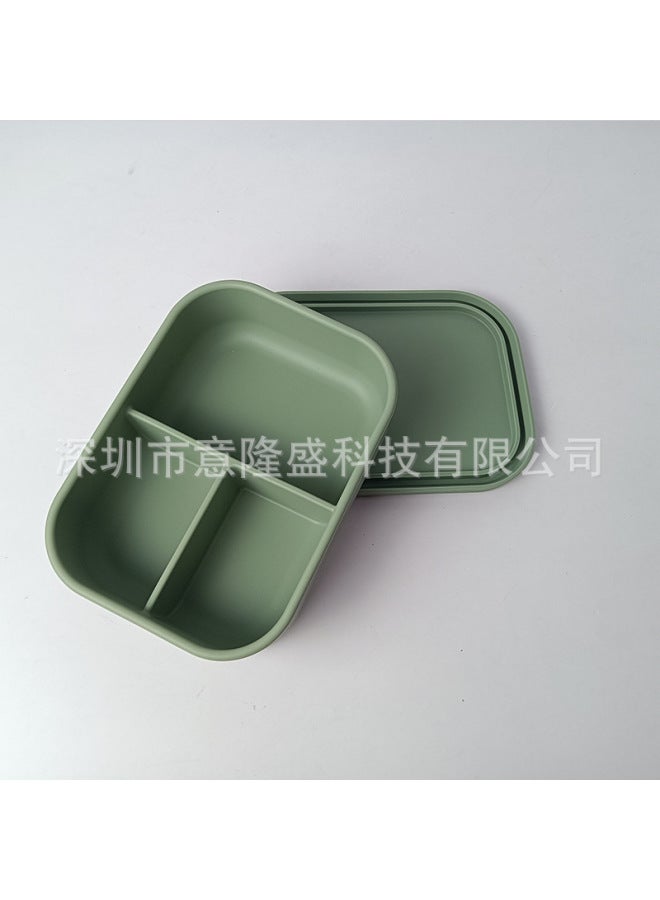 Silicone Food Grade Bento Box Lunch Box Special Heating Lunch Box Set Soft Rubber Box For Office Staff