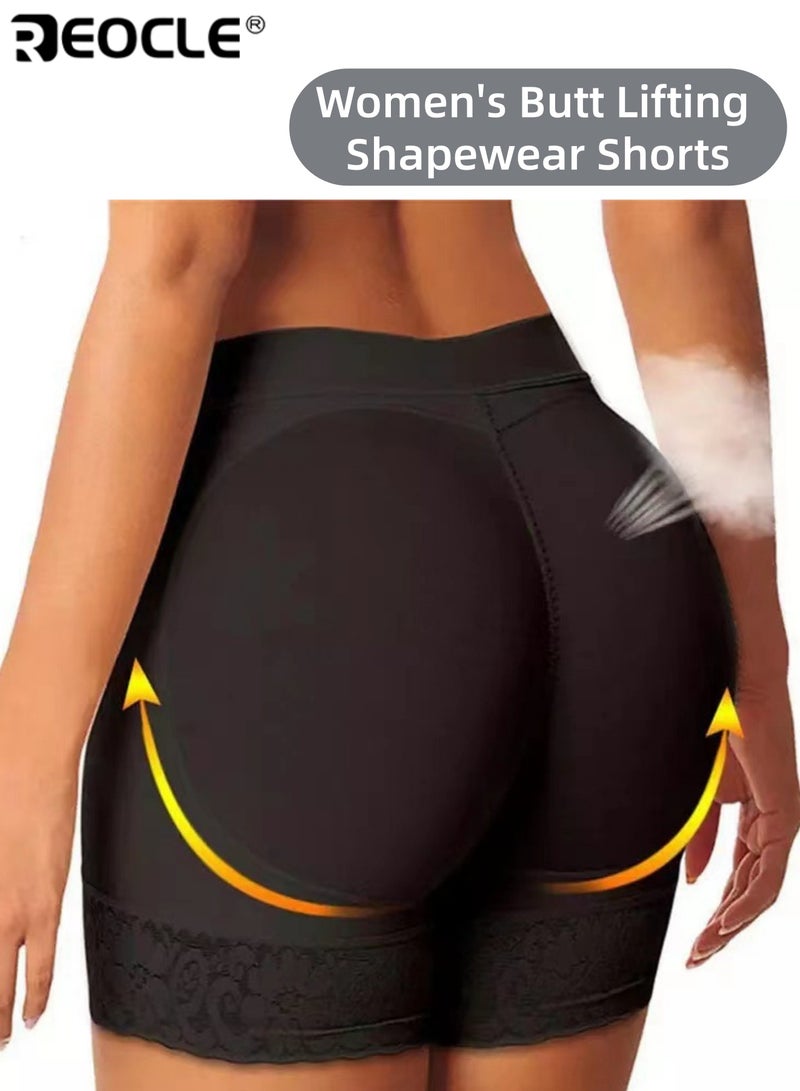 REOCLE Women's Butt Lifting Shapewear Shorts with Lace Trim Sculpting Breathable& Comfortable Body Shaper for Enhanced Curves Daily & Special Occasion Wear - Image 1
