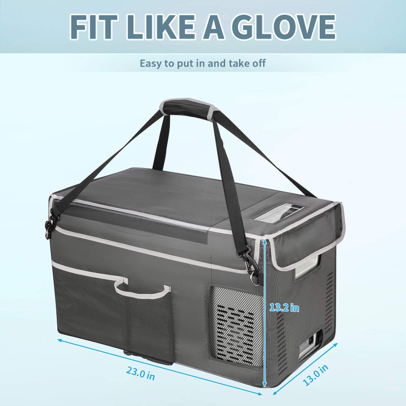 BougeRV 23 Quart Insulated Protective Cover, 12 Volt Car Refrigerator Cover, Portable Freezer Cover for BougeRV CR22 Refrigerator (Refrigerator NOT Included, NOT for CRPRO Fridge) - Image 3