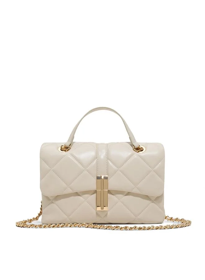 Aliciequilted Ladies Beige Sling Bag
