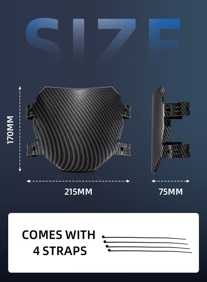 BAOUFF Front Number Plate for Ebike,8.78″*6.69″ Plate Replacement for Ridstar Q20/Tutti Soleil 01/Surron Light Bee/Talaria Sting MX3 MX4 MX5/E Ride Pro/Super 73/X160/X260 - Imitation Carbon Fiber - Image 3