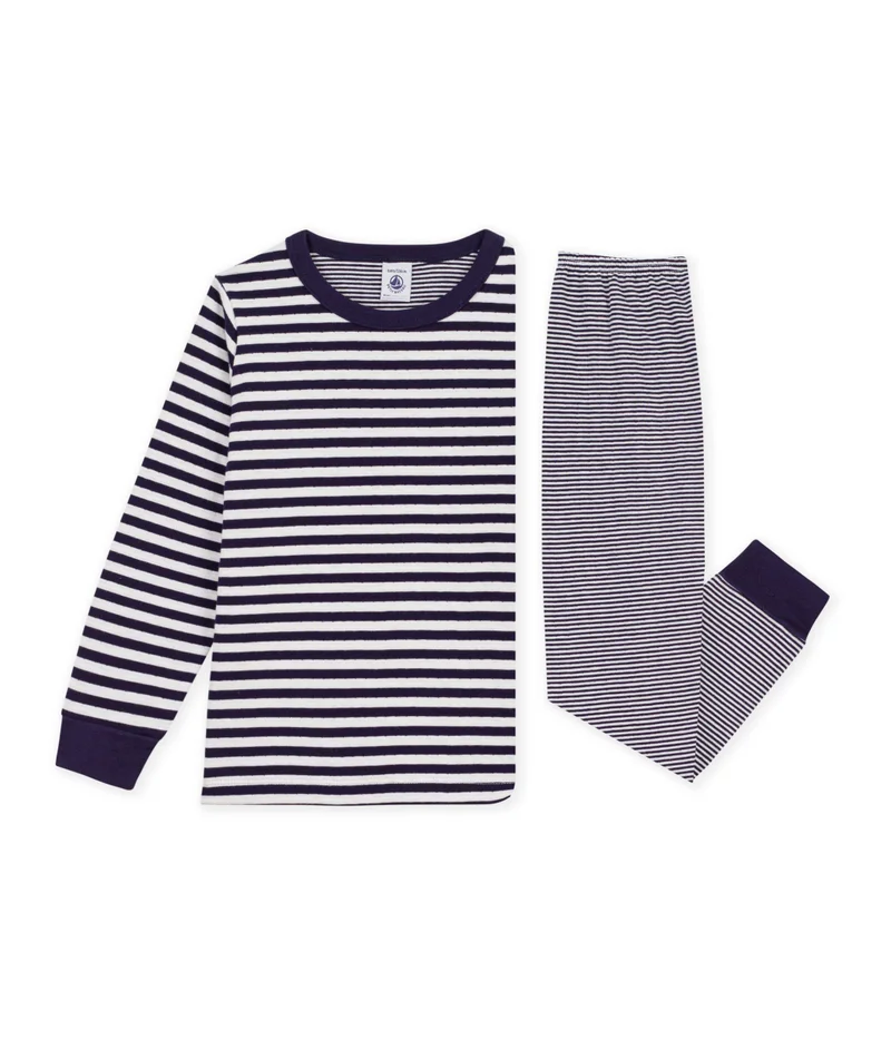 Petit Bateau Children's Stripy Tube Knit Pyjamas