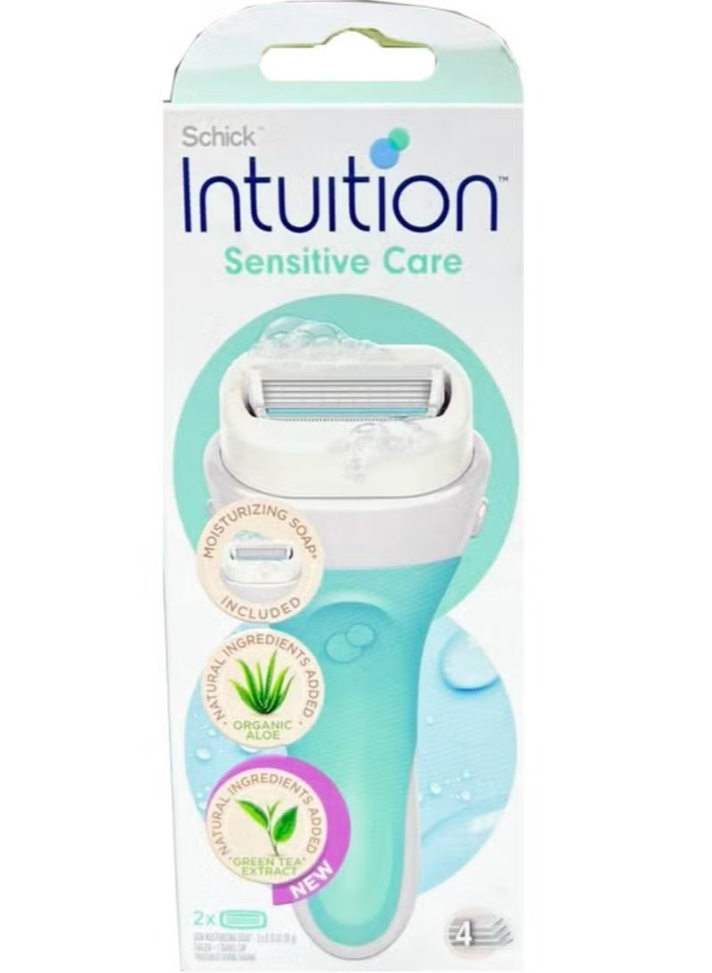 Schick Intuition Sensitive Care Razor for Women with 2 Moisturizing Replaceable Blades - Image 1