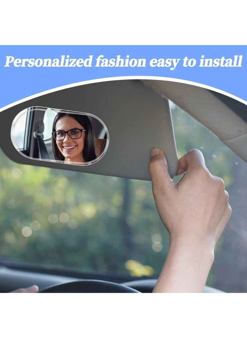SYOSI Car Sun Visor Vanity Mirror, HD Makeup Mirrors with Stainless Steel Frame, Self-Adhesive Cosmetic Mirror for Women, Universal Fit for Car Sun Visor or Seatback - Image 5