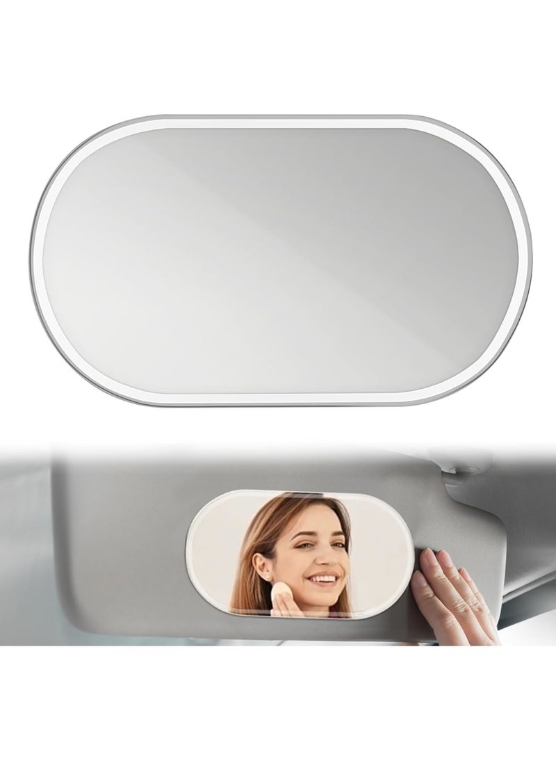 SYOSI Car Sun Visor Vanity Mirror, HD Makeup Mirrors with Stainless Steel Frame, Self-Adhesive Cosmetic Mirror for Women, Universal Fit for Car Sun Visor or Seatback - Image 1