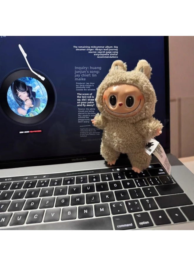 Labubu Generation's Country Version Macaron Bubble Series Fun Blind Box Vinyl Face Plush Doll Pendant Decoration-Color:Generation Plush-Height:17cm  - Image 4
