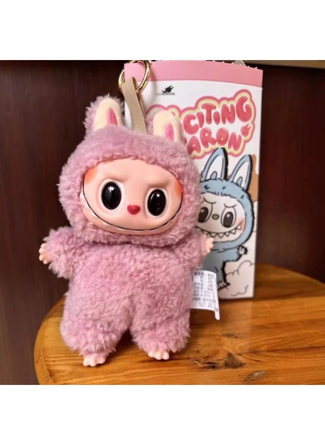 Labubu Generation's Country Version Macaron Bubble Series Fun Blind Box Vinyl Face Plush Doll Pendant Decoration-Color:Generation Plush-Height:17cm  - Image 5