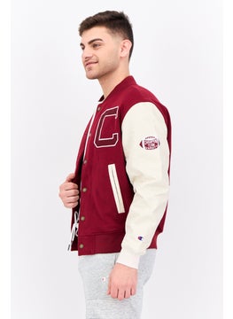 Champion Men Sportswear Fit Long Sleeve Outdoor Jackets, Burgundy  - Image 2