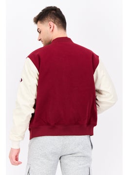 Champion Men Sportswear Fit Long Sleeve Outdoor Jackets, Burgundy  - Image 3