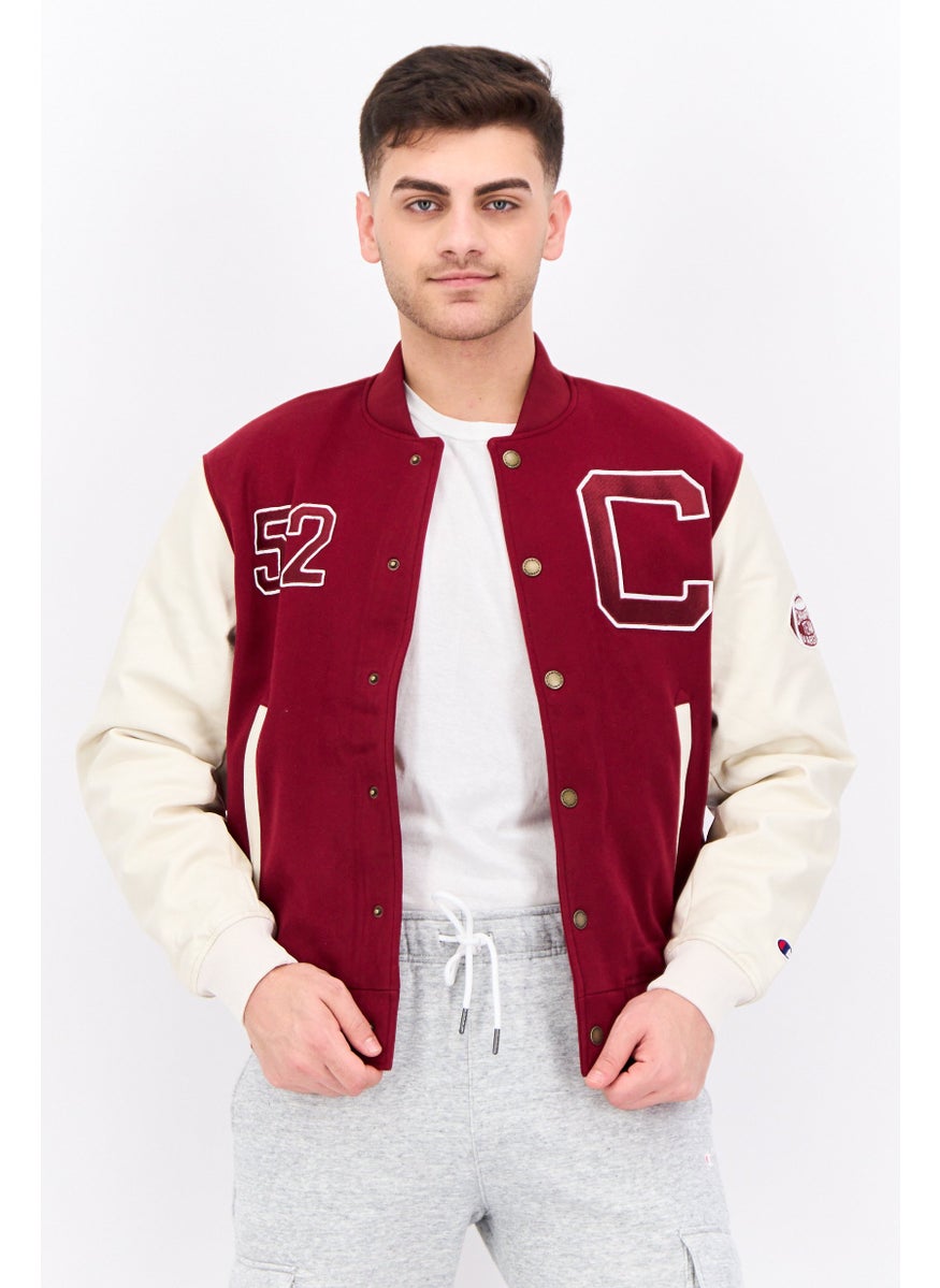 Champion Men Sportswear Fit Long Sleeve Outdoor Jackets, Burgundy  - Image 1